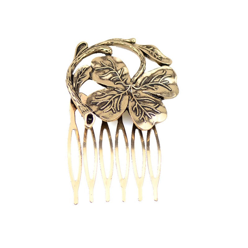 Wholesale vintage diamond hu'die hair comb pearl hairpin